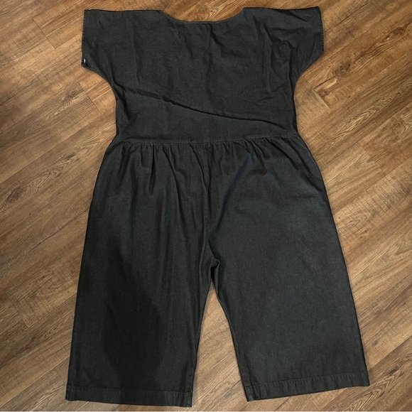 Ilana Kohn XL Denim Cotton Wide Leg Coverall Jumpsuit Oversized Slow Fashion - Picture 6 of 9